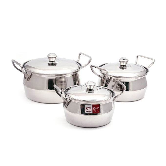 STAINLESS STEEL ARMOR 3PC COOKWARE SET