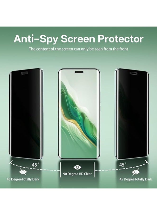 2 Pack Privacy Screen Protector Compatible with honor x9c,Privacy Tempered Glass Screen Protector Anti-Peep Full Coverage Anti Spy Tempered Glass Film Privacy Protector  - Image 2