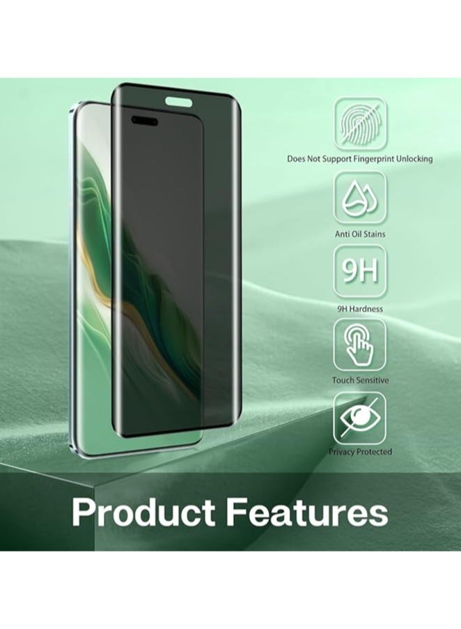 2 Pack Privacy Screen Protector Compatible with honor x9c,Privacy Tempered Glass Screen Protector Anti-Peep Full Coverage Anti Spy Tempered Glass Film Privacy Protector  - Image 3