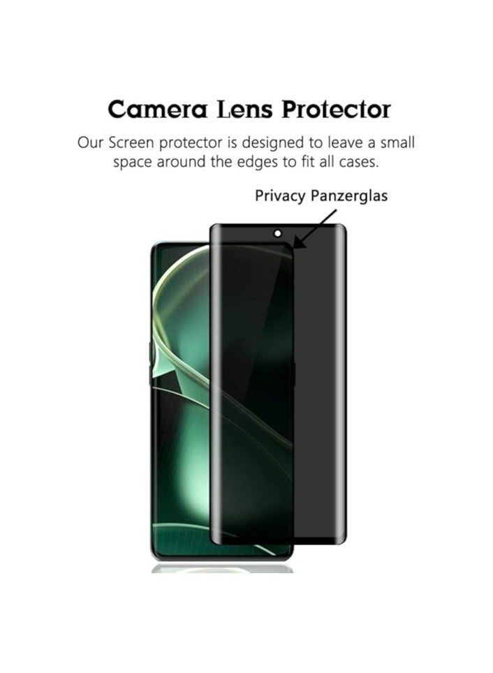 2 Pack Privacy Screen Protector Compatible with honor x9c,Privacy Tempered Glass Screen Protector Anti-Peep Full Coverage Anti Spy Tempered Glass Film Privacy Protector  - Image 4