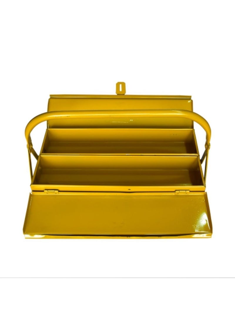 Generic 3 Compartment Tool Box Durable Iron Storage Organizer with Removable Trays for Crafts Tools and Small Parts  - Image 1