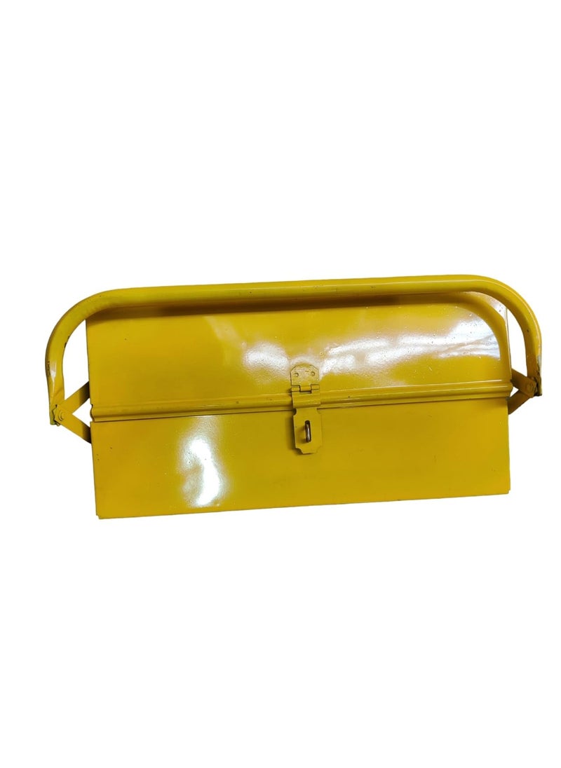Generic 3 Compartment Tool Box Durable Iron Storage Organizer with Removable Trays for Crafts Tools and Small Parts  - Image 3