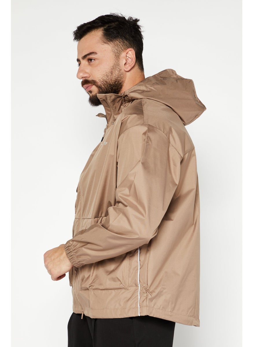 Adidas Men Sportswear Fit Training Track Jacket, Tan  - Image 4