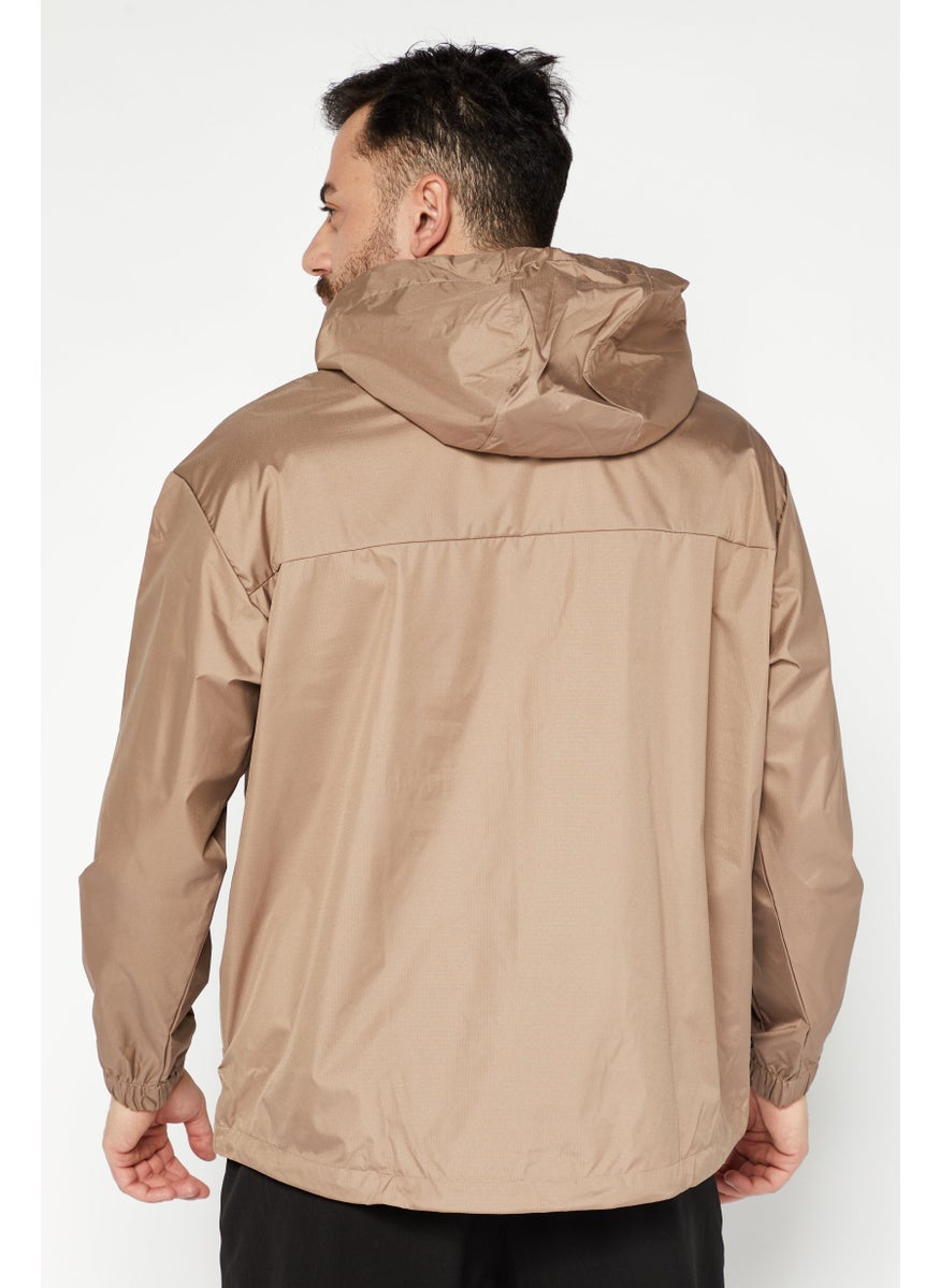 Adidas Men Sportswear Fit Training Track Jacket, Tan  - Image 2