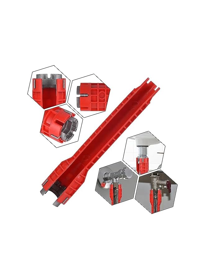 promass 14-in-1 Faucet and Sink Installer, Faucet Tool Sink Wrench, Change Faucet Tool for Kitchen, Multifunctional Plumbing Under Sink Wrench, for Toilet Bowl, Sink, Bathroom, Kitchen Plumbing - Image 2