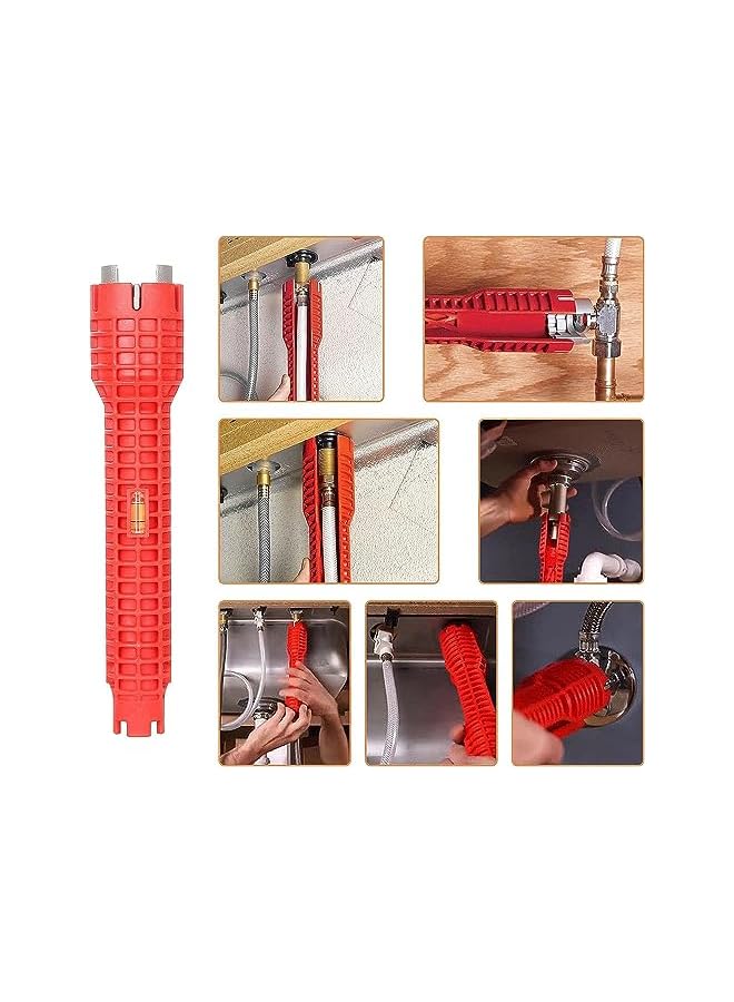 promass 14-in-1 Faucet and Sink Installer, Faucet Tool Sink Wrench, Change Faucet Tool for Kitchen, Multifunctional Plumbing Under Sink Wrench, for Toilet Bowl, Sink, Bathroom, Kitchen Plumbing - Image 3