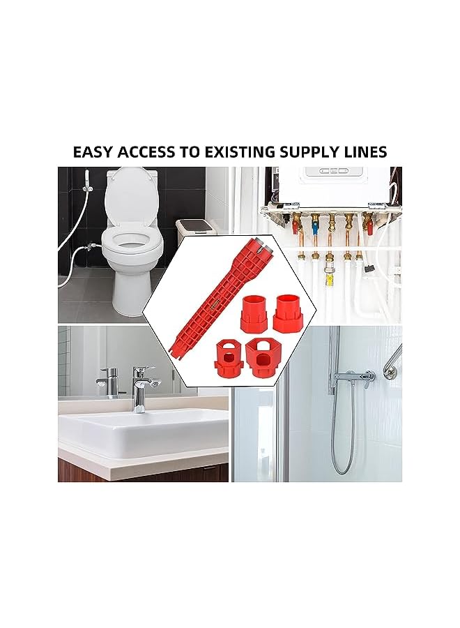 promass 14-in-1 Faucet and Sink Installer, Faucet Tool Sink Wrench, Change Faucet Tool for Kitchen, Multifunctional Plumbing Under Sink Wrench, for Toilet Bowl, Sink, Bathroom, Kitchen Plumbing - Image 5