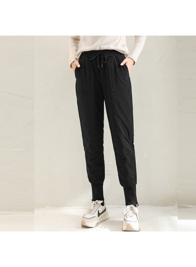 YaYa Classic Cold-resistant Down Pants For Women, Fashionable And Versatile Cuffed Design, Windproof And Warm, Casual Sports Pants For Women - Image 4