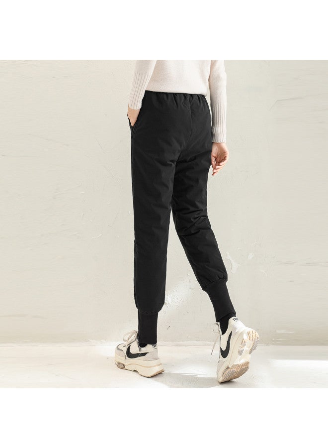YaYa Classic Cold-resistant Down Pants For Women, Fashionable And Versatile Cuffed Design, Windproof And Warm, Casual Sports Pants For Women - Image 5