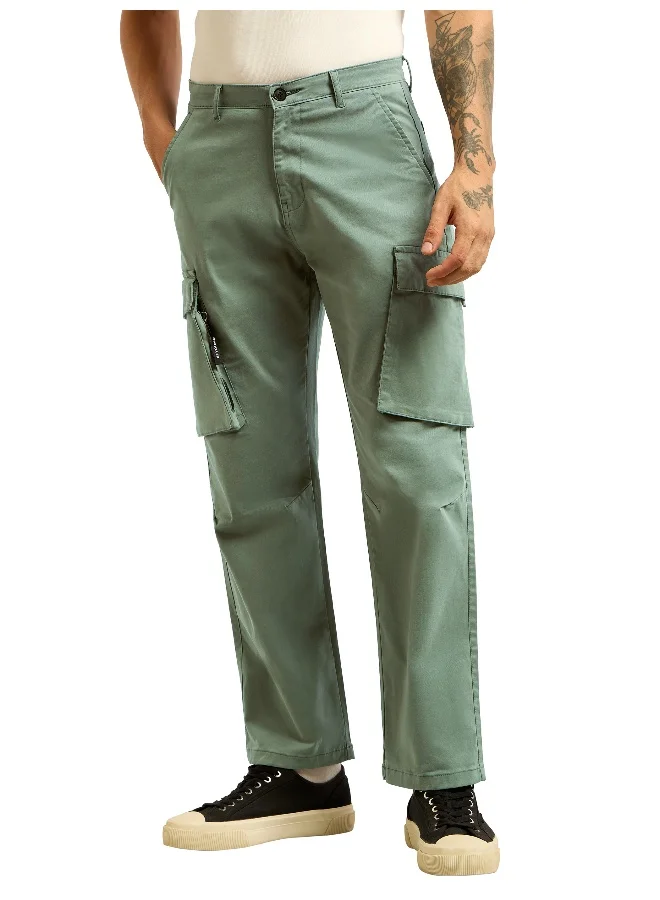 Beyoung Light Olive 6-Pockets Cargo Pants