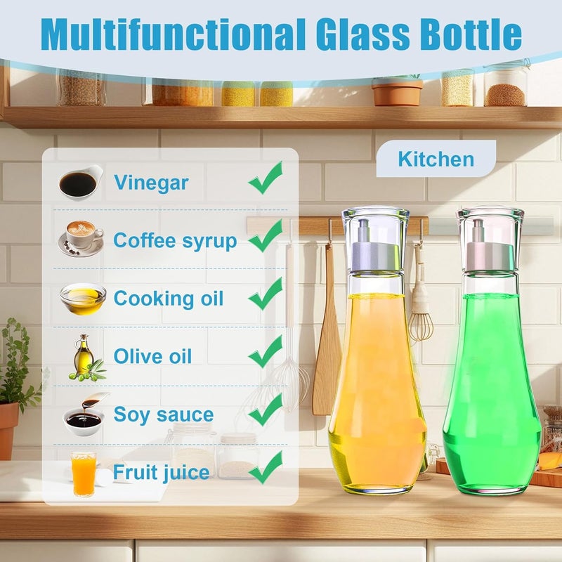 LGURT Glass Mouthwash Dispenser, 9 oZ Mouth Wash Container Bottle with Lid Cup, Refillable Dispenser for Bathroom and kitchen，Mouthwash Dispenser Decanter for Countertop - Image 5