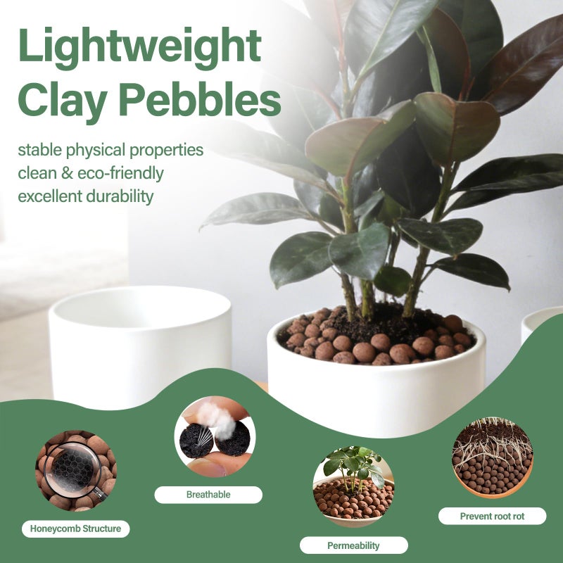 Halatool 6LB Expanded Clay Pebbles for Plants 4mm-16mm Hydro Balls for Aquarium Indoor Potted Plants Premium Hydroponic Growing Media Clay Balls for Hydroponics Aquaponics - Image 2