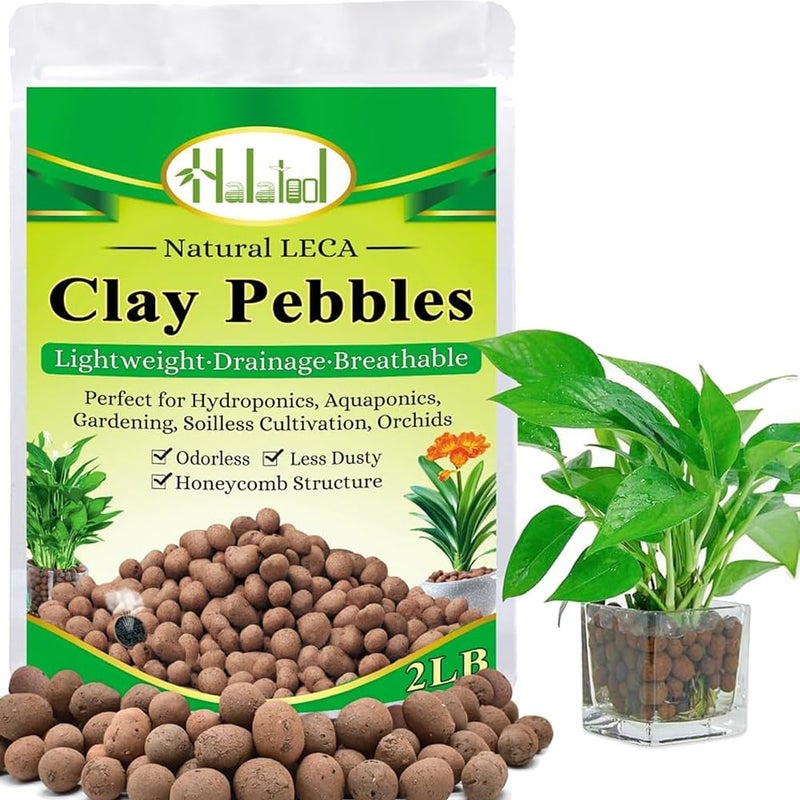 Halatool 6LB Expanded Clay Pebbles for Plants 4mm-16mm Hydro Balls for Aquarium Indoor Potted Plants Premium Hydroponic Growing Media Clay Balls for Hydroponics Aquaponics - Image 1