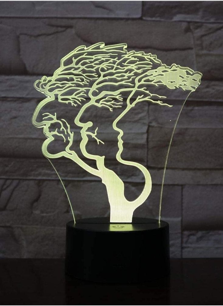 althiqahkey - Modern Lamp Chandelier Led Illusion Lamp, Decorative Old Man Figure Tree 3D Night Light and 7 Color Change Mood Table Lamp, Home Holiday Gift Children Lighting Decorative Lamp لوستر لامپ مدرن - Image 1