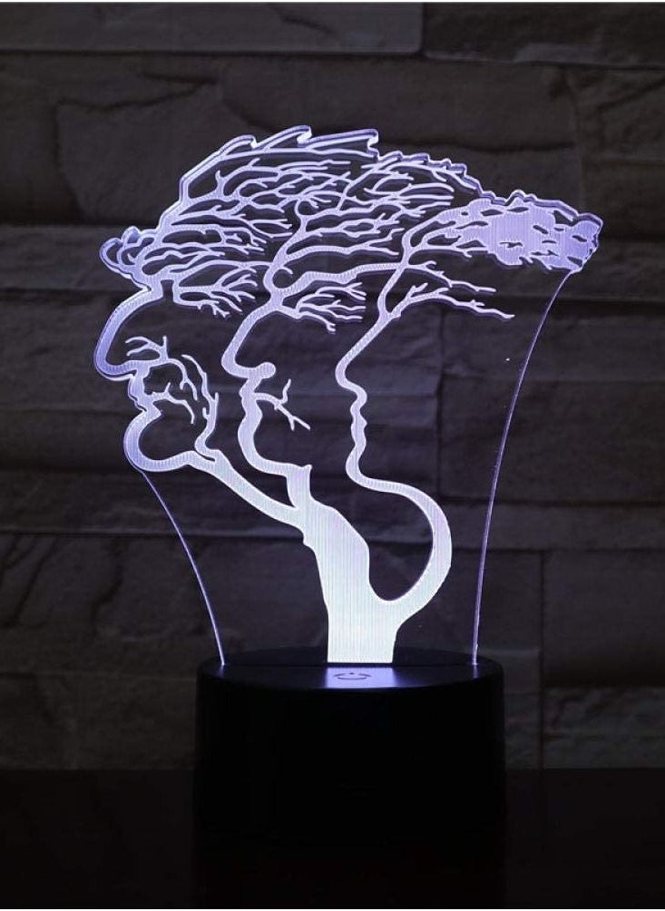 althiqahkey - Modern Lamp Chandelier Led Illusion Lamp, Decorative Old Man Figure Tree 3D Night Light and 7 Color Change Mood Table Lamp, Home Holiday Gift Children Lighting Decorative Lamp لوستر لامپ مدرن - Image 1