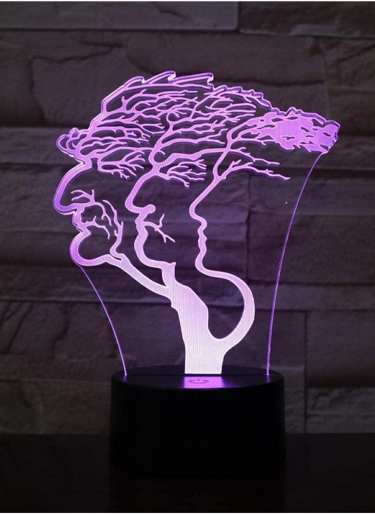 althiqahkey - Modern Lamp Chandelier Led Illusion Lamp, Decorative Old Man Figure Tree 3D Night Light and 7 Color Change Mood Table Lamp, Home Holiday Gift Children Lighting Decorative Lamp لوستر لامپ مدرن - Image 1