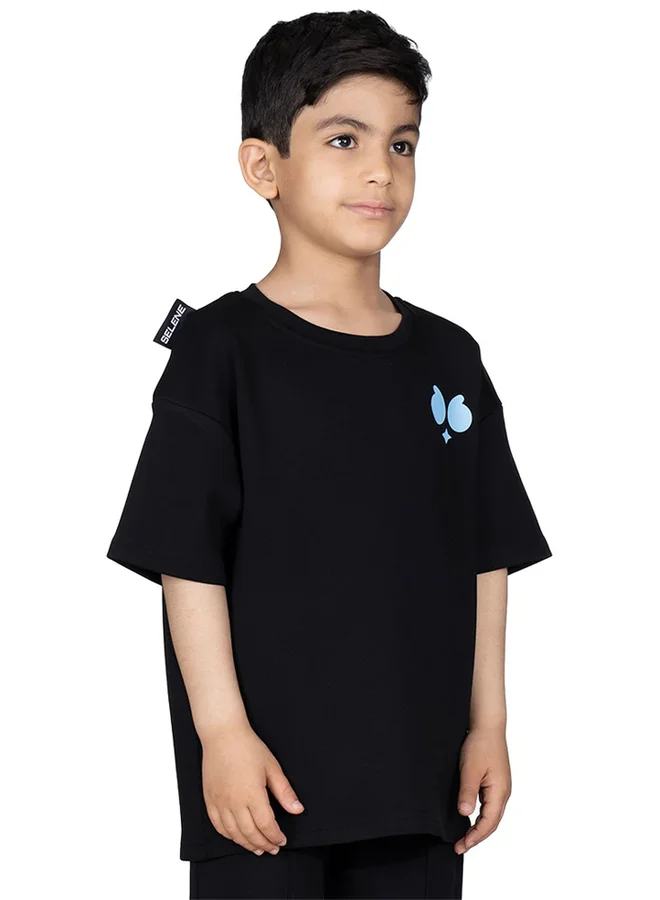 Selene Boys Logo Print Oversized T-Shirt
