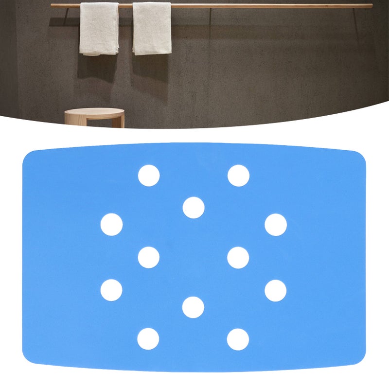 Shower Chair Cushion Paste Fixed Keep Warm EVA Blue Perforation Design Portable Shower Stool Cushion - Image 4