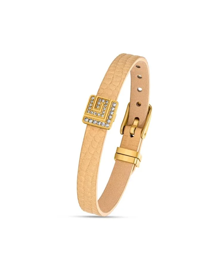 Guy Laroche Elise Beige and Gold Bracelet for Women's