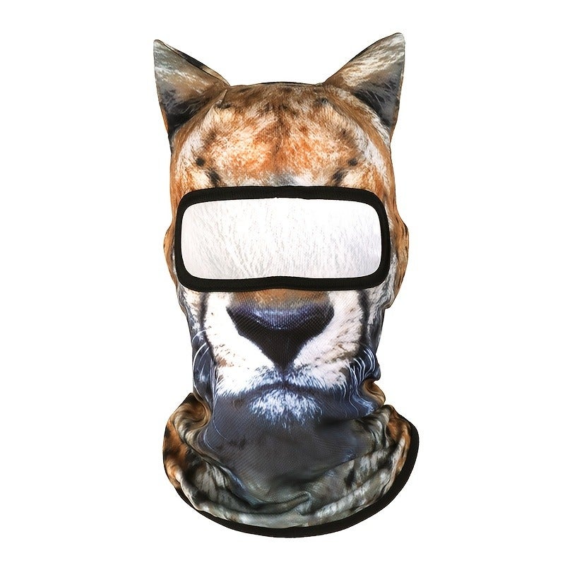 Men's Breathable Balaclava with 3D Animal Ears - Full Face Mask for Outdoor Activities, Fun Summer Sun Protection Headgear - Image 5