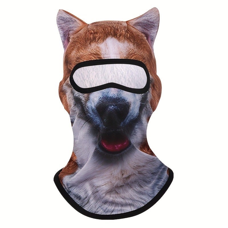 Men's Breathable Balaclava with 3D Animal Ears - Full Face Mask for Outdoor Activities, Fun Summer Sun Protection Headgear - Image 3