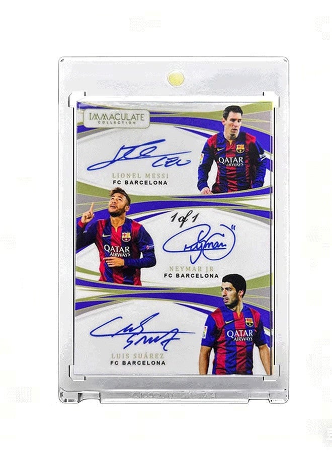 Panini Messi, Suarez, Neymar Football Signature Trading Card Signature Football Card Collector's Edition Sports Memorabilia for fans and collectors - Image 1