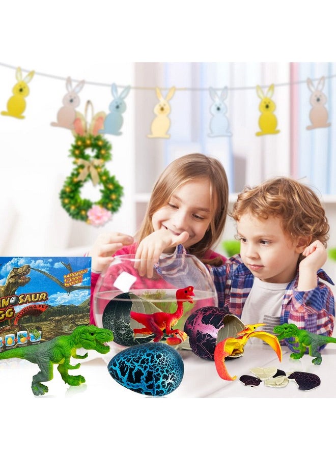 AMENON [ 4.5" Large Size & Grow 500% ] 4 Pack Easter Dinosaur Eggs Hatching Surprise Eggs Grow In Water Crack Egg Science Toys Easter Basket Stuffers Gift For Toddler Kids Boys Girls (Black)  - Image 5