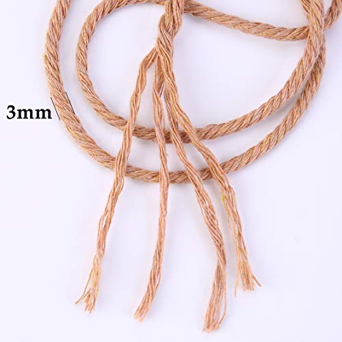 ZXCDINO Brick Red Macrame Cord 3mm x 109Yards,Colored Cotton Rope Craft Cord Colorful Cotton Cord Twine for Wall Hanging Plant Hangers Crafts Knitting Decorative Projects - Image 3