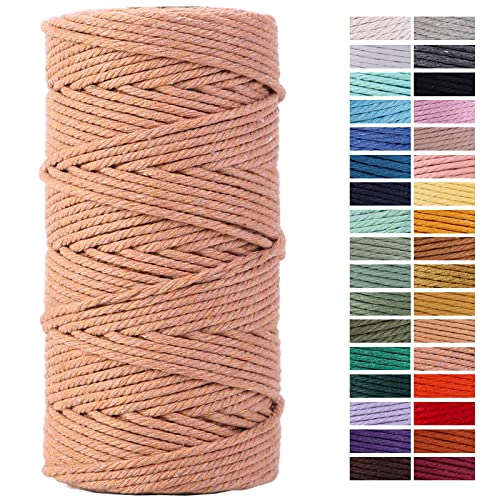ZXCDINO Brick Red Macrame Cord 3mm x 109Yards,Colored Cotton Rope Craft Cord Colorful Cotton Cord Twine for Wall Hanging Plant Hangers Crafts Knitting Decorative Projects - Image 1