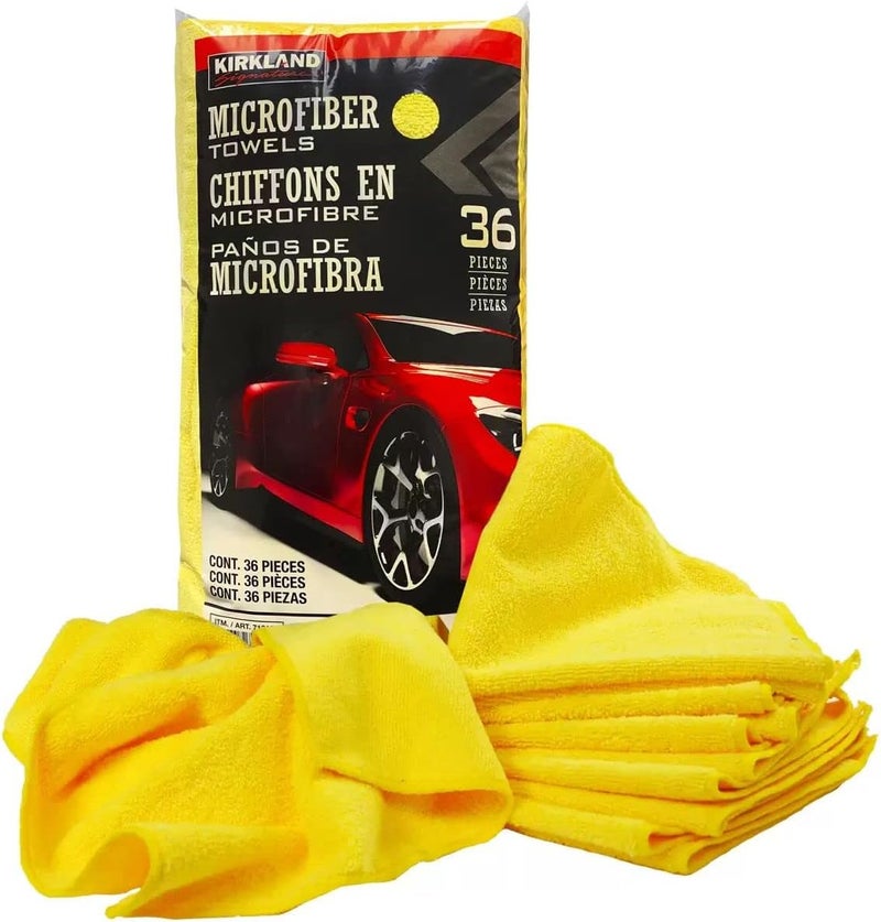 Kirkland Signature Ultra Plush Microfiber Towels 36 Pack - Yellow - Image 1