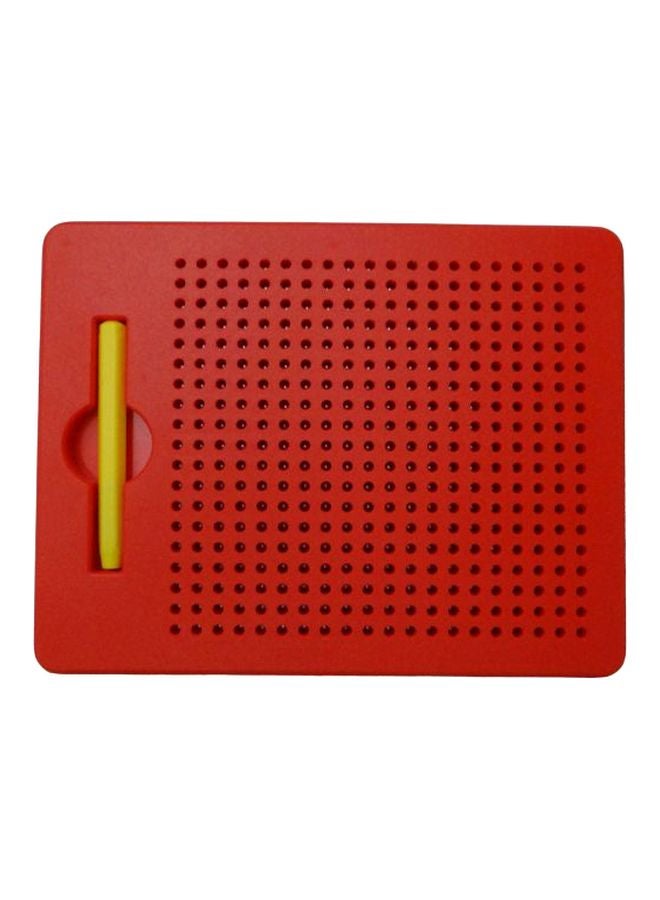 إسكدنيا لوح رسم بقطع مغناطيسية دائرية أحمر