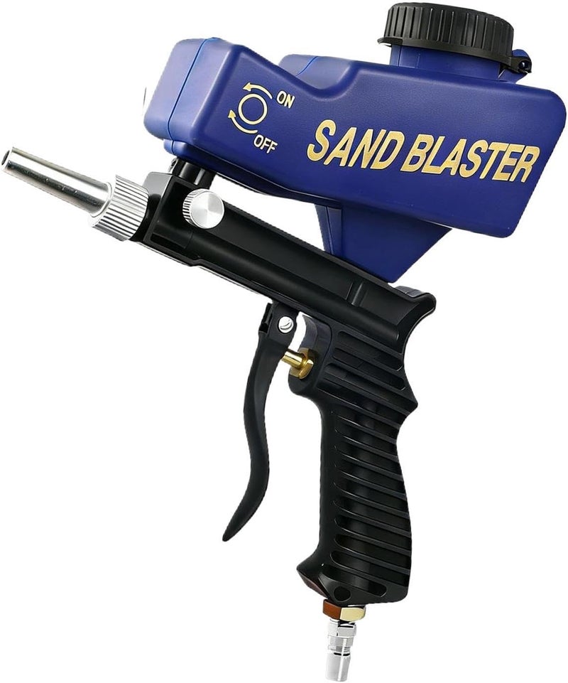 Sandblasting Tool, Portable Spray Firearm, Handheld Abrasive Shooter, Coating Cleaning Device, for Rust Paint Stain Removal Wood Glass Concrete Tiles Cabinet Restoration Workshop Use 31x16cm - Image 1