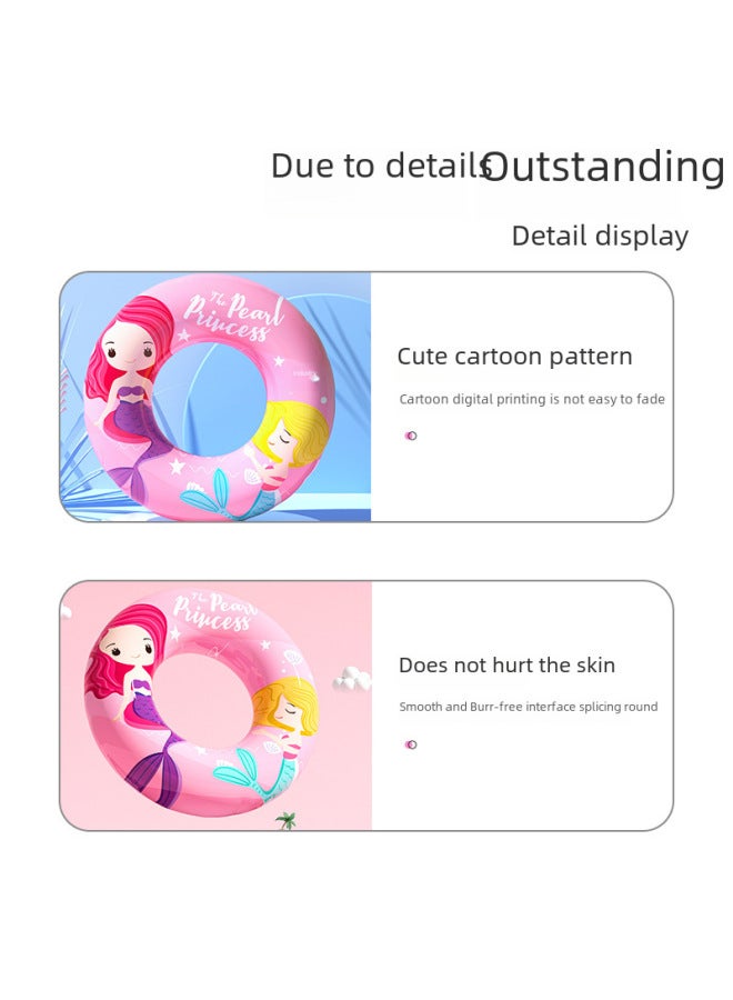Generic Swimming Ring Children's Life Ring Anti-flip Girl Beginner Baby Swimming Ring Cartoon Inflatable Boy Underarm Ring-Outer Diameter After Inflation:50-Inner Diameter After Inflation:Happy Bear (swimmi - Image 5