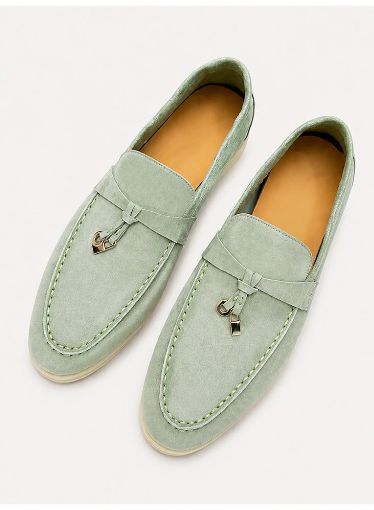 Women's Suede Loafers Slip On Flat Casual Office Daily Comfort Walking Shoes - Image 1