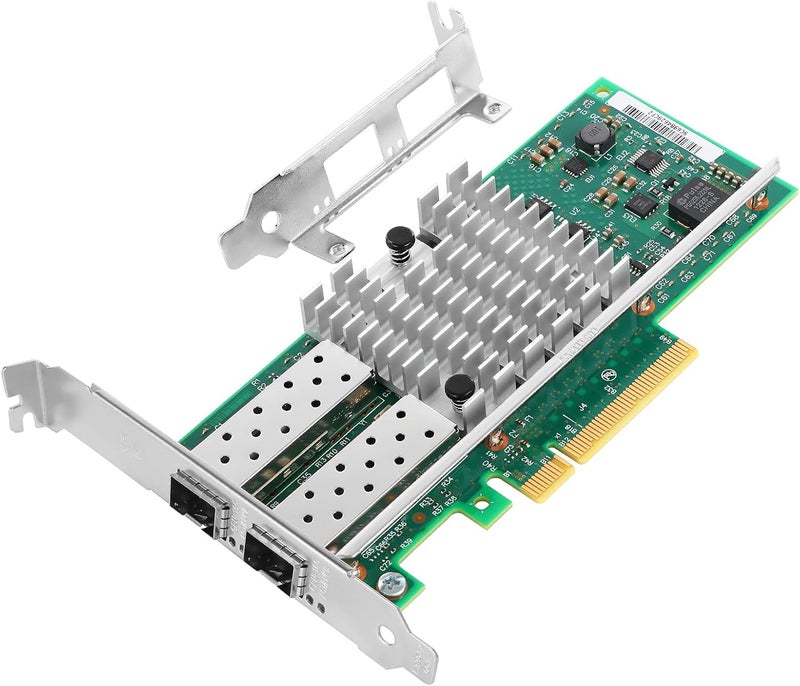 Vogzone 10Gb PCI-E NIC Network Card for Intel X520-DA2/ E10G42BTDA,100MbE/1GbE/10GbE Dual SFP+ Ports, with Intel 82599ES Chip,10GbE PCI Express 2.0 X8 Ethernet Adapter Support Windows/Linux/VMware - Image 1