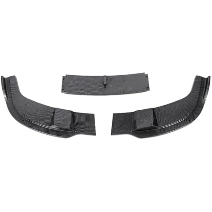 Brilluxa مجموعة جسم الشفاه الأمامية، جناح ديناميكي هوائي من ABS متوافق مع BMW 5 Series E60 E61 M Sport 2005-2010، مقسم المصد الأمامي، مجموعة تعديل خارجية للسيارة 3 قطع، حواف مقسم بتصميم ألياف الكربون - Image 5