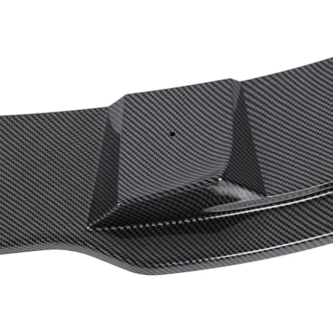 Brilluxa مجموعة جسم الشفاه الأمامية، جناح ديناميكي هوائي من ABS متوافق مع BMW 5 Series E60 E61 M Sport 2005-2010، مقسم المصد الأمامي، مجموعة تعديل خارجية للسيارة 3 قطع، حواف مقسم بتصميم ألياف الكربون - Image 4