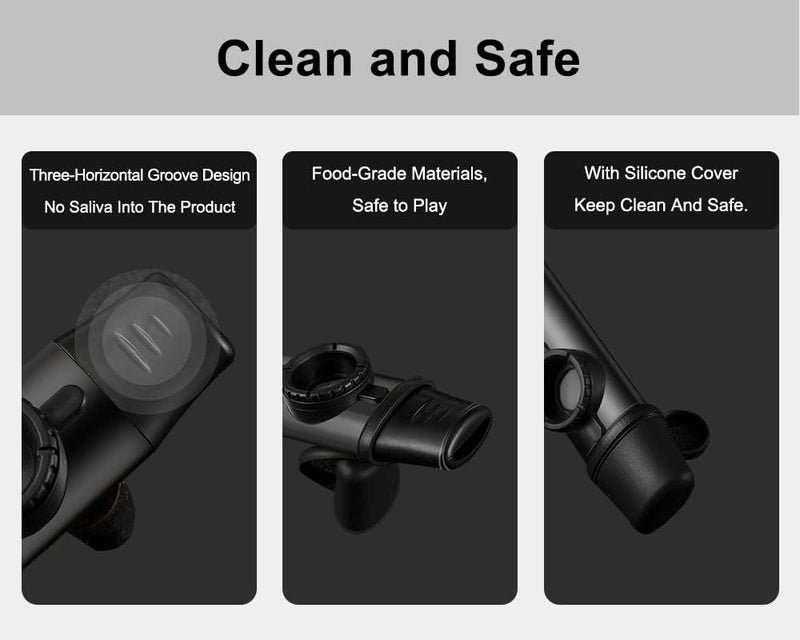 Oxsubor Upgrade Metal Kazoo, Adjustable Tone Professional Aluminum Alloy Kazoo with Five Flute Diaphragms, Food Grade Mouthpiece with Cover and Sling Design Kazoos for Kids/Adults/Music Lovers (Black Kazoo) - Image 2