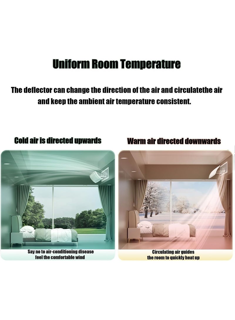 XVersion Central AC Air Flow Deflector & AC Cover, Adjustable Air Conditioner Deflector Grill, Air Conditioning Wind Shield,AC Vent Deflector size 60-98CM (White) - Image 2