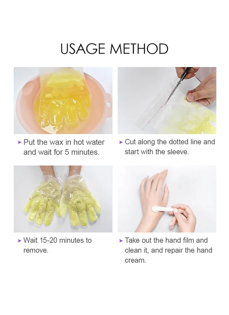 brunson Paraffin Wax Gloves for Hand Manicure Nourishing Gloves Paraffin Wax For Moisturizing Hydrating Hands Scented Disposable Microwaveable Thermal Therapy Soft Smooth Deeply Hydrates Wax Therapy  - Image 5