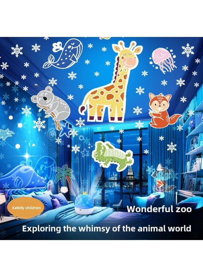 Star Projection Lamp Music Box Music Projector Star Lamp Projector Children's Bedroom Dream Rotating Stars-Power Supply:3w-Light Color:Yugui Dog Projection Lamp-rechargeable Music Box -21 Sets Without Gift Bag  - Image 3