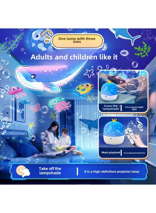 Star Projection Lamp Music Box Music Projector Star Lamp Projector Children's Bedroom Dream Rotating Stars-Power Supply:3w-Light Color:Yugui Dog Projection Lamp-rechargeable Music Box -21 Sets Without Gift Bag  - Image 4