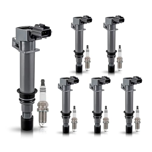 ENA حزمة ENA 6 UF270 لفائف الإشعال و4504 شمعات الإشعال 3.7 V6 2002 2003 2004 2005 2006 2007 2008 متوافقة مع دودج جيب ميتسوبيشي ليبرتي جراند شيروكي رايدر كوماندر نيترو دورانغو داكوتا - Image 1