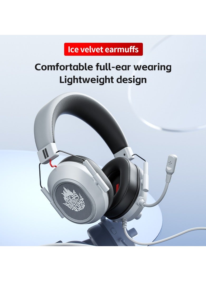 بليكستون سماعات الألعاب Plextone G810 ULTRA مع موصل Type-C ومنفذ USB، تتصل بأي جهاز صوتي ببطاقة صوت للألعاب، ضبط مستقل لتأثيرات اللعبة، كتم صوت بنقرة واحدة مدمج، تحسين التأثيرات الصوتية، تدعم الشحن السريع 40 واط عبر منفذ Type-C أثناء اللعب، تصميمها المريح يضمن راحة فائقة أثناء الاستخدام، تناسب جميع الأحجام وتوفر دعمًا مثاليًا لرأسك، رمادي. - Image 3