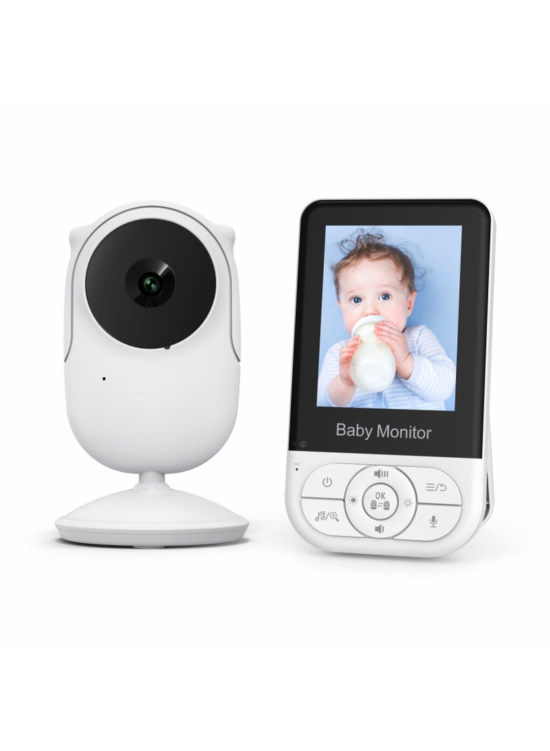 Baby Monitor with 2.8-inch Wireless Video, Two-Way Audio Intercom, Night Vision, Room Temperature Monitoring, and Lullabies - Image 1