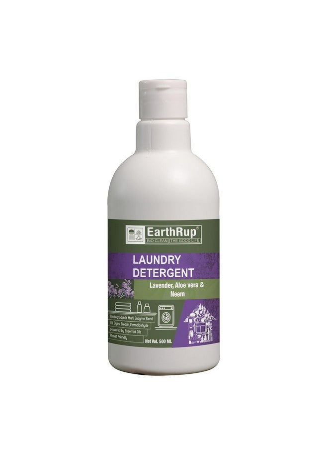EarthRup - Natural Laundry Liquid Detergent With Lavender Aloe Vera And Neem Essential Oils | Eco-Friendly Biodegradable Kids And Pet Safe Pack Of (500Ml) - Image 1