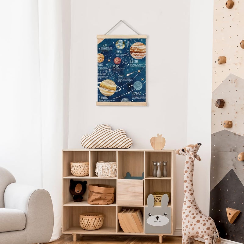 Luvadian Solar System Poster, Space Wall Art for Boys Room, Planet Poster Hanger Frame, 12x16 Inches - Image 4