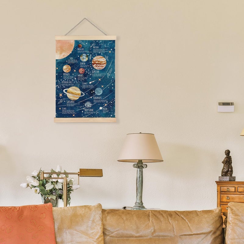 Luvadian Solar System Poster, Space Wall Art for Boys Room, Planet Poster Hanger Frame, 12x16 Inches - Image 3
