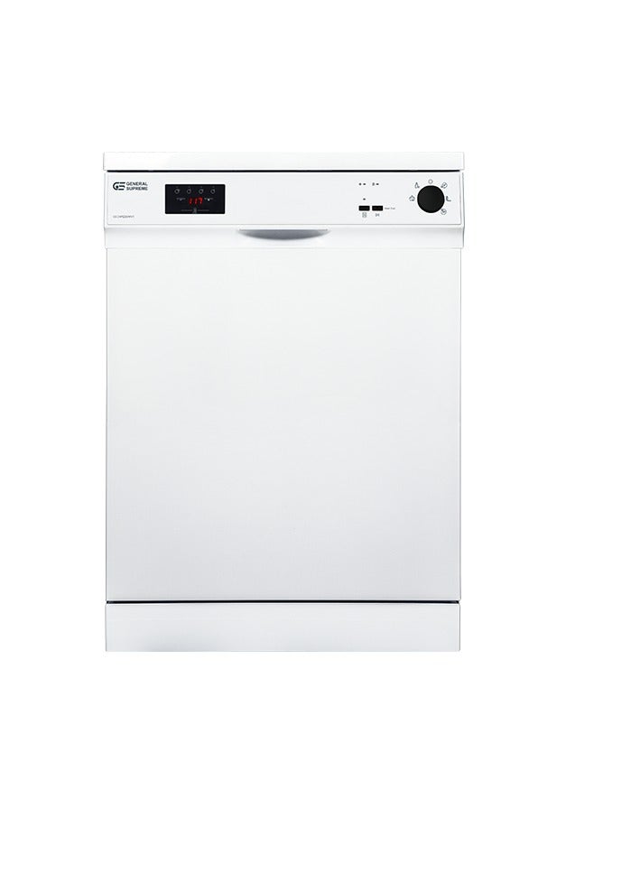 General Supreme, Dishwasher 5 Programs, 12 Places, 2 Racks, White, GSDW1225WVT - Image 1