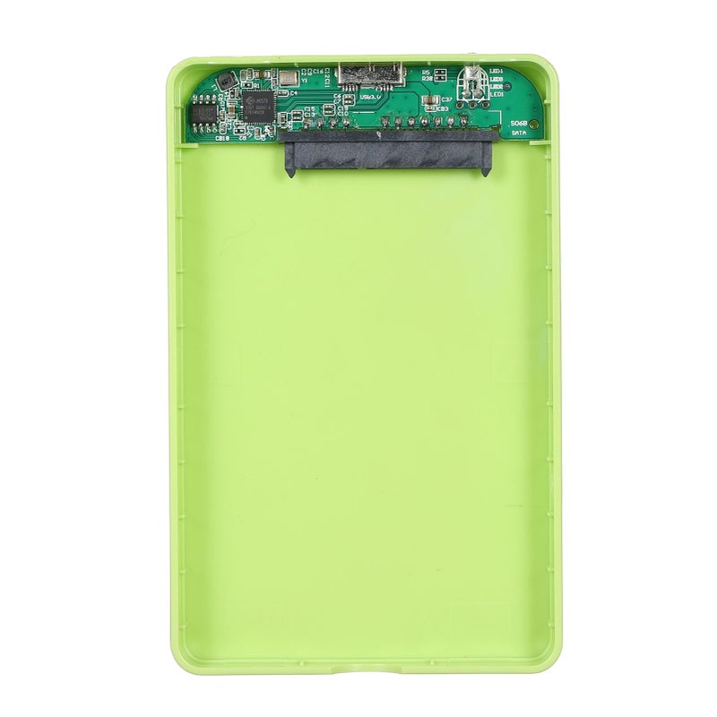2.5 انش غلاف لقرص صلب USB3.0 غلاف خارجي لقرص صلب/وحدة تخزين صلبة (HDD/SSD) غلاف لقرص صلب SATA تصميم بدون أدوات تثبيت سهل غلاف من مادة ABS لون أخضر - Image 4